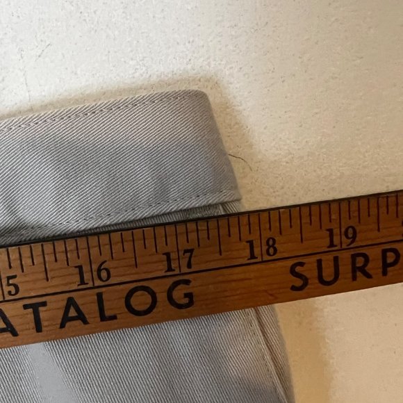 VINTAGE Lee Pants Flat Front Tan Button Back Pocket Straight Leg Mens Size 36 - Picture 3 of 12